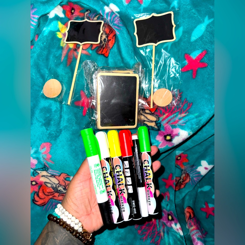 Chalk Markers Set with Mini Chalkboards - Multicolor